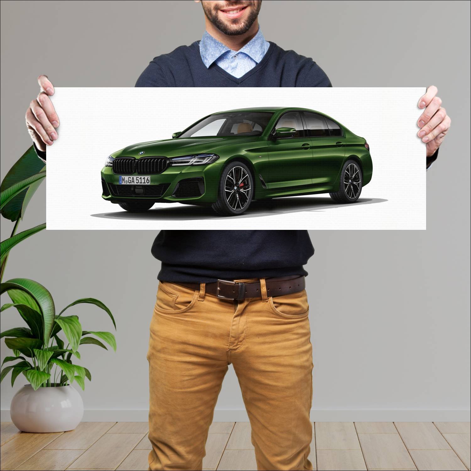 Cuadro grande 30x80cm 2020 bmw m550i auto 950 Bmw