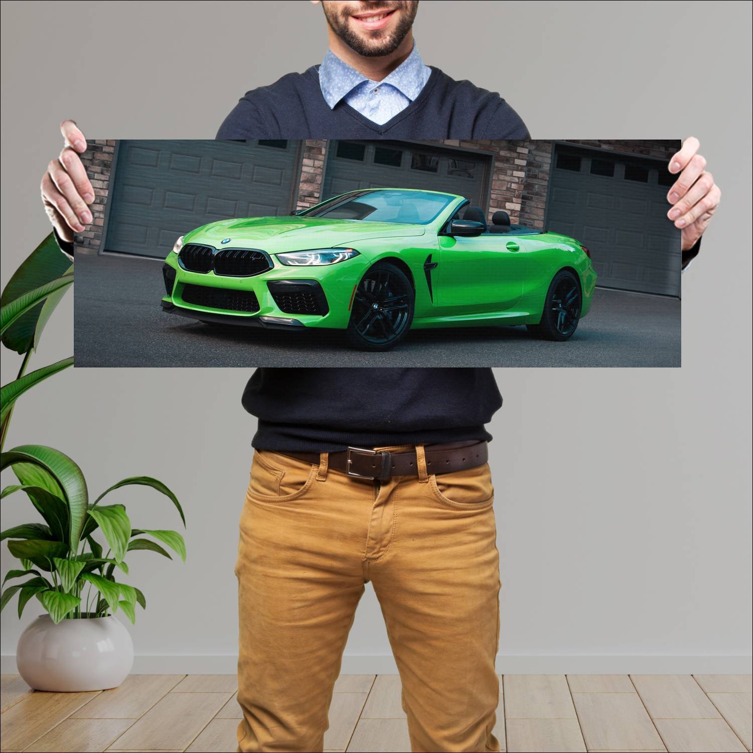 Cuadro grande 30x80cm 2020 bmw m8 convertible comp 953 Bmw