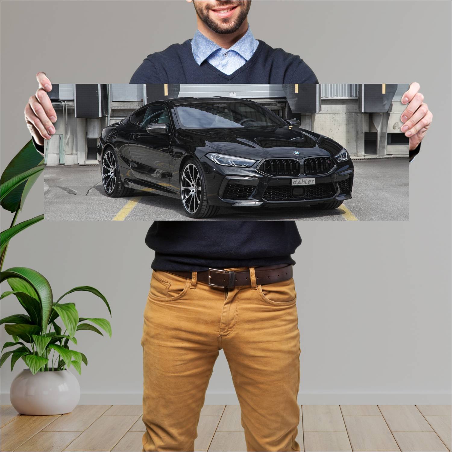 Cuadro grande 30x80cm 2020 bmw m8 coupe by competi 954 Bmw