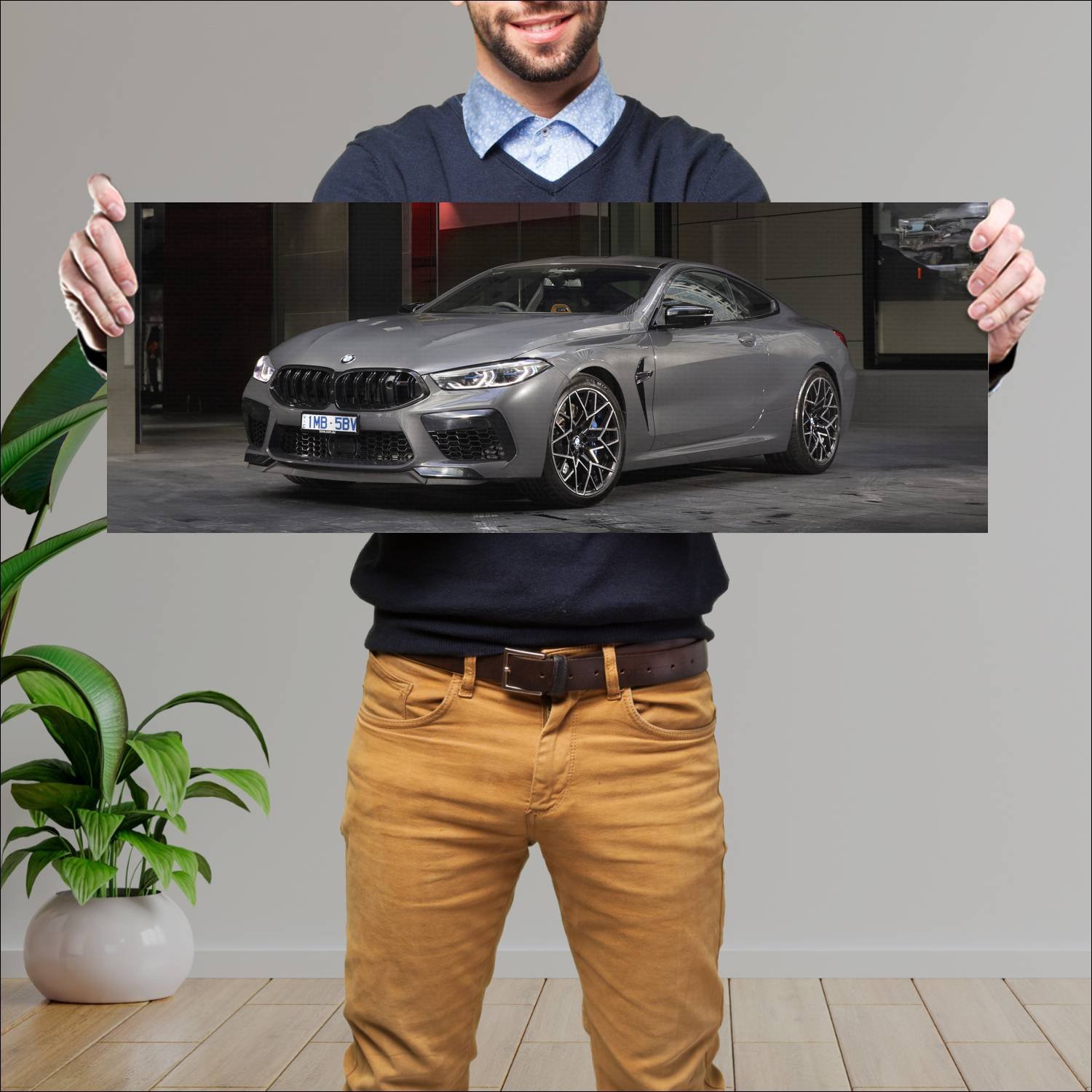 Cuadro grande 30x80cm 2020 bmw m8 coupe competitio 955 Bmw