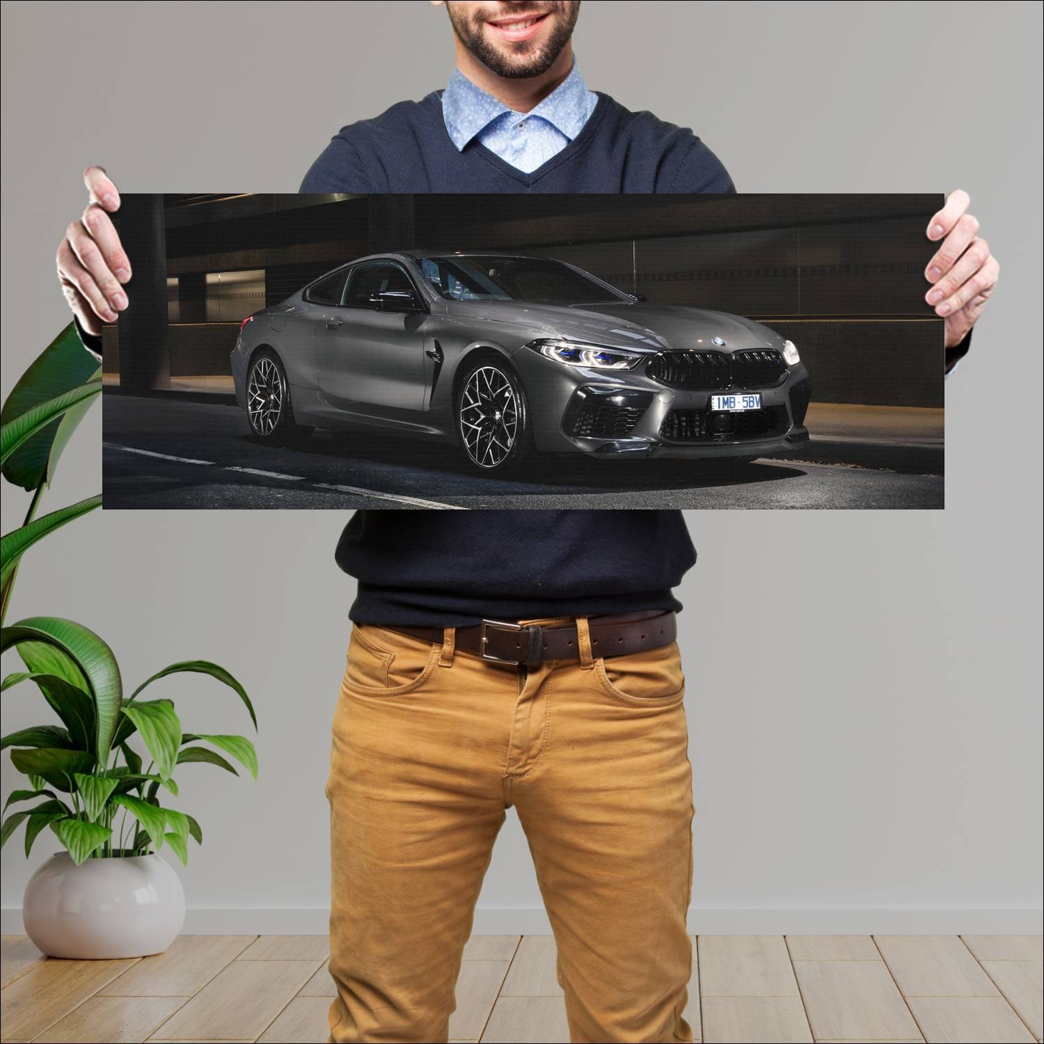 Cuadro grande 30x80cm 2020 bmw m8 coupe competitio 956 Bmw