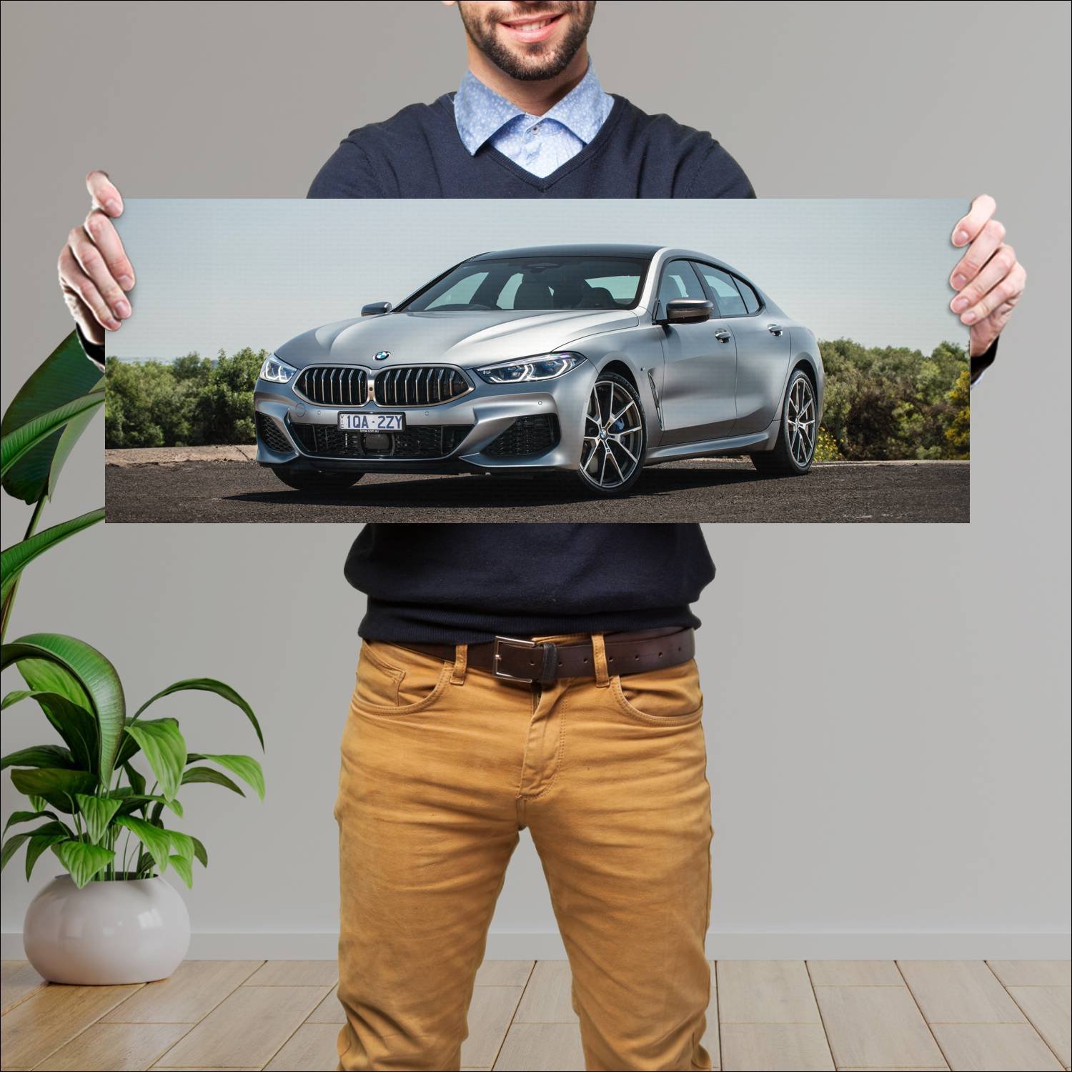 Cuadro grande 30x80cm 2020 bmw m850i gran coupe au 964 Bmw