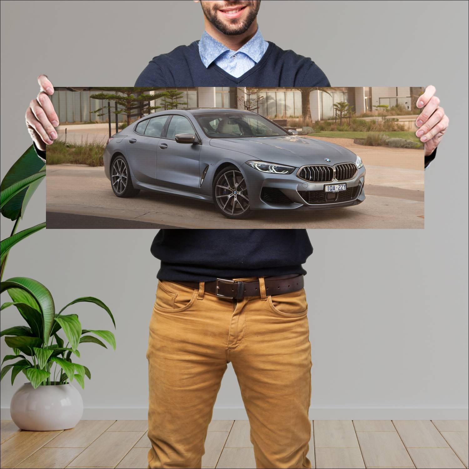 Cuadro grande 30x80cm 2020 bmw m850i gran coupe au 965 Bmw