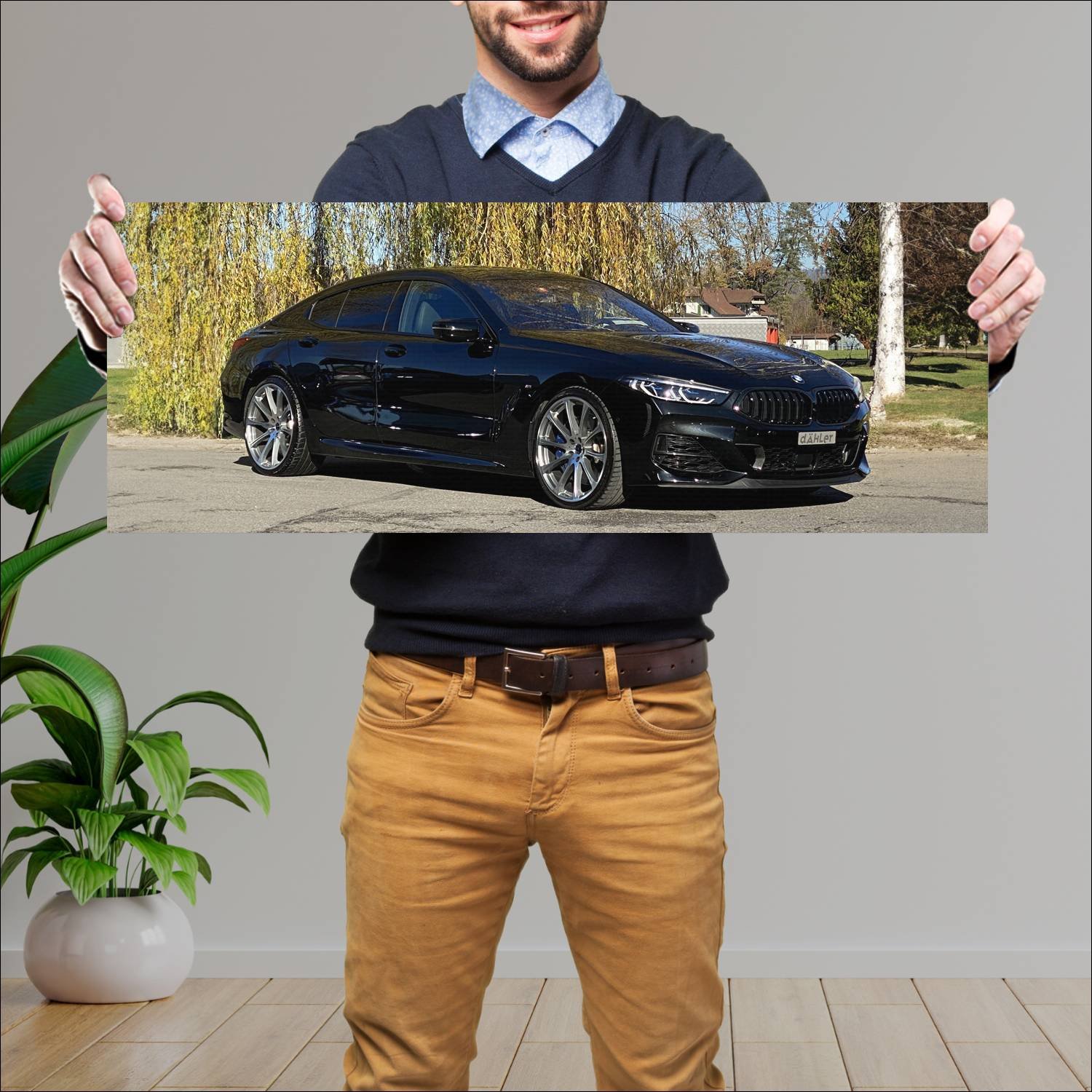 Cuadro grande 30x80cm 2020 bmw m850i gran coupe co 966 Bmw