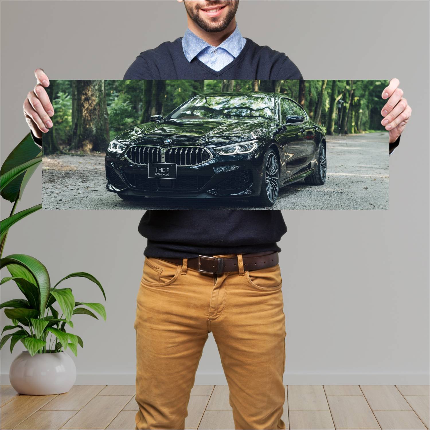 Cuadro grande 30x80cm 2020 bmw m850i gran coupe ky 967 Bmw