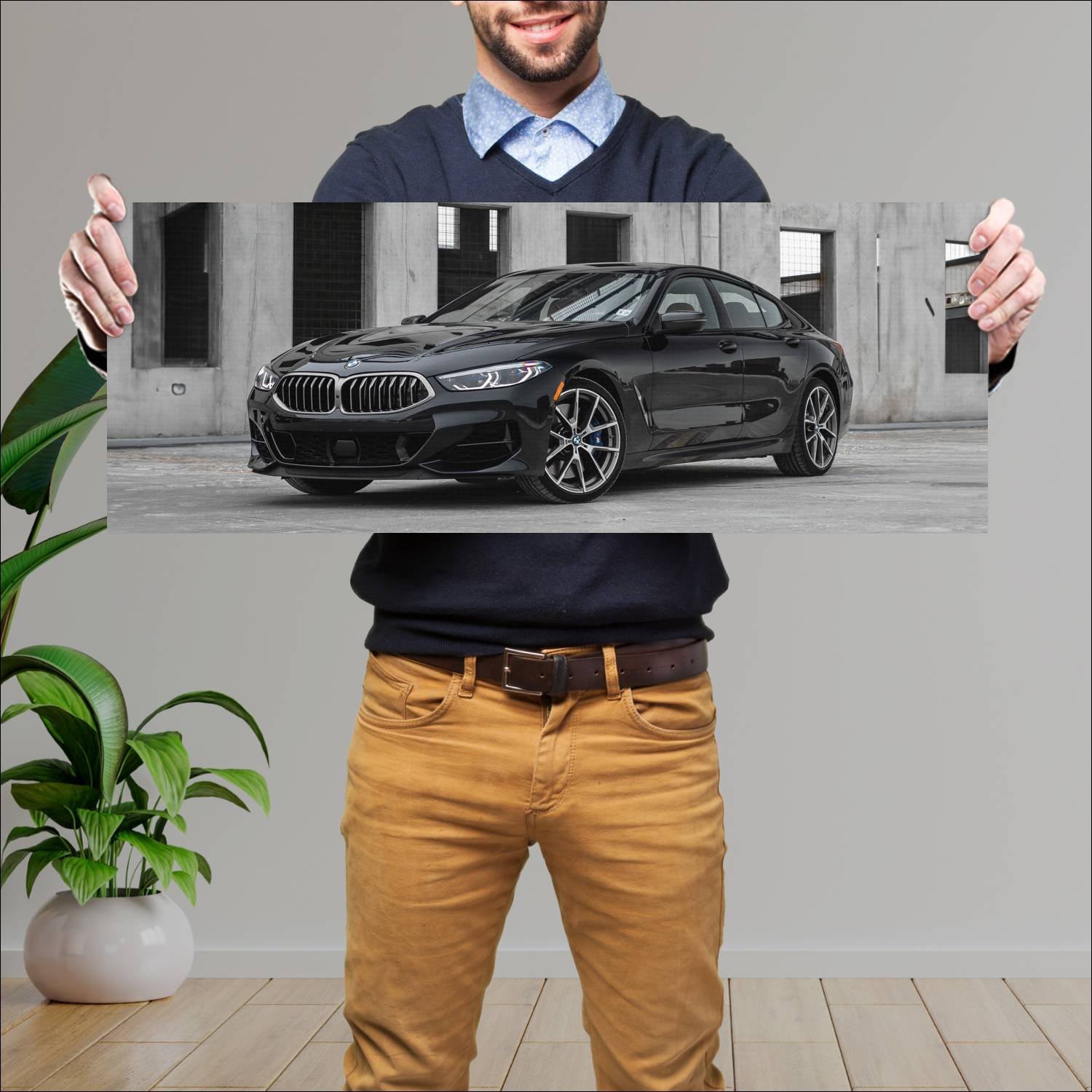 Cuadro grande 30x80cm 2020 bmw m850i gran coupe us 968 Bmw