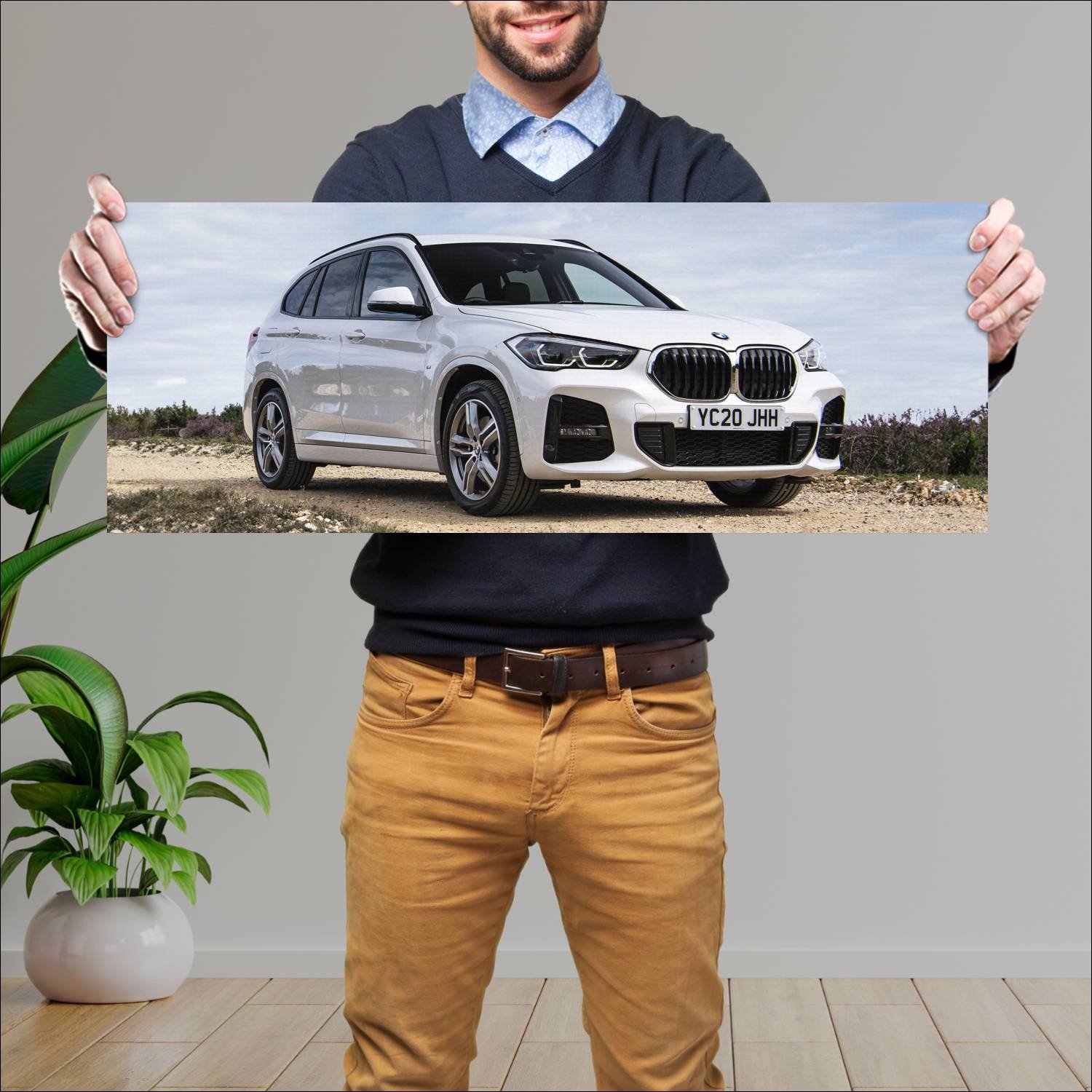 Cuadro grande 30x80cm 2020 bmw x1 plug in hybrid m 969 Bmw