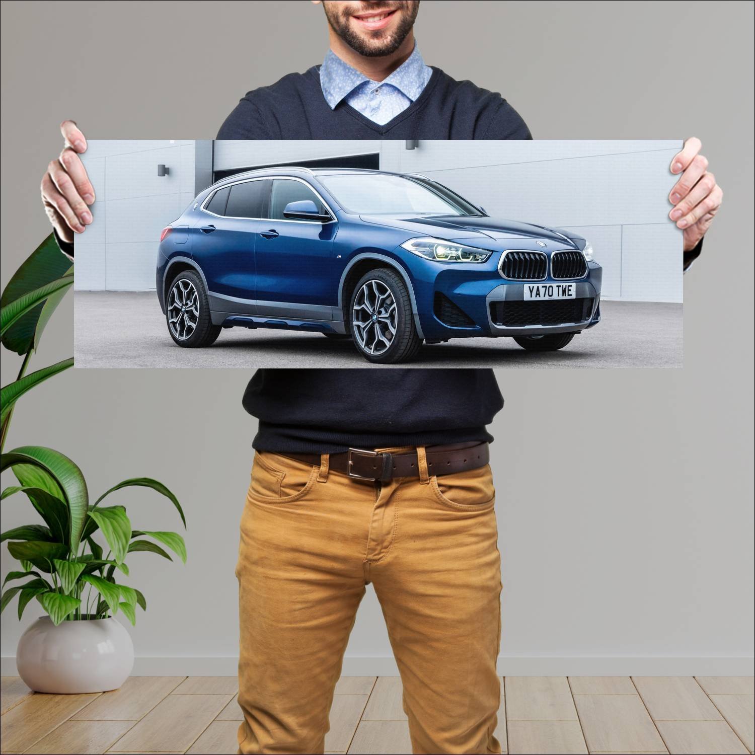 Cuadro grande 30x80cm 2020 bmw x2 plug in hybrid m 970 Bmw