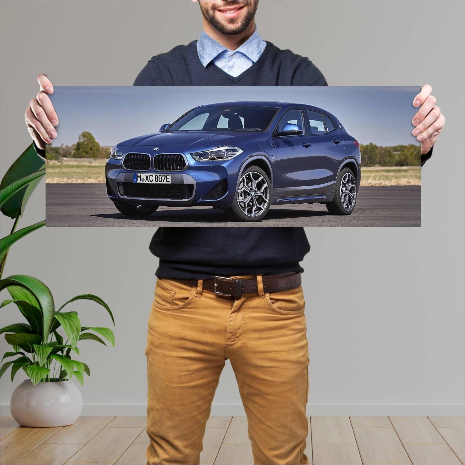 Cuadro grande 30x80cm 2020 bmw x2 plug in hybrid m 971 Bmw