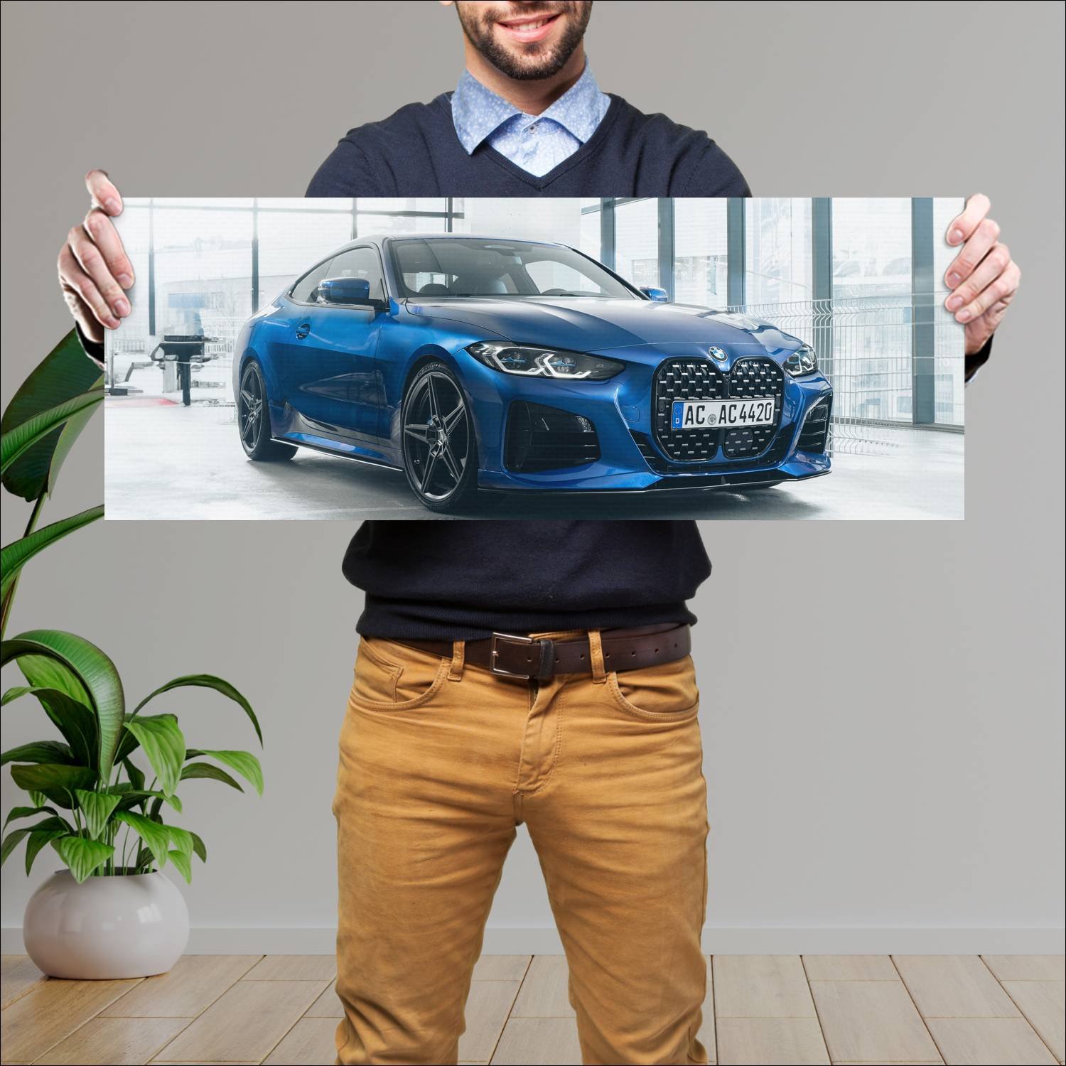 Cuadro grande 30x80cm 2021 ac schnitzer acs4 coupe 994 Bmw