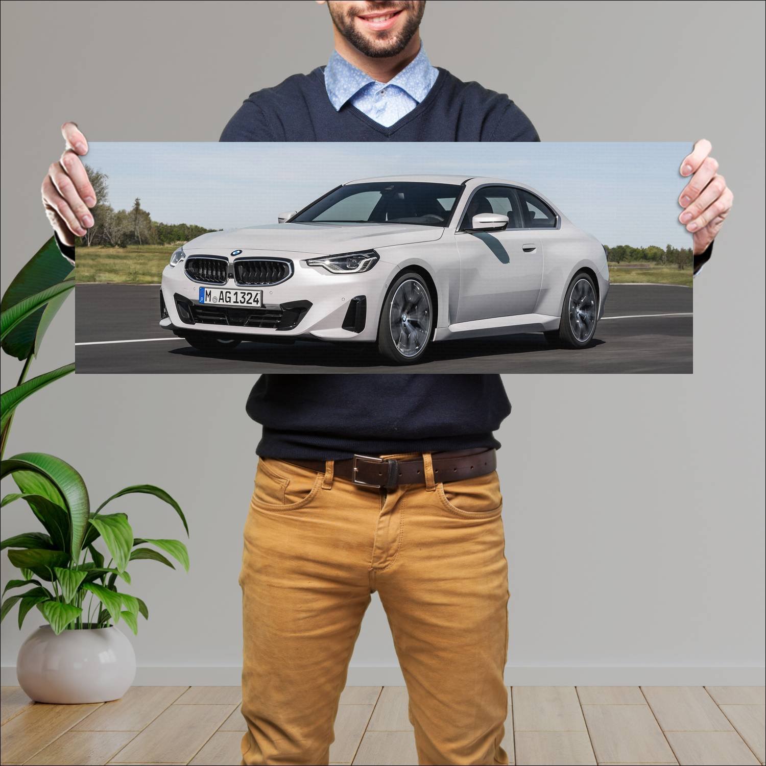 Cuadro grande 30x80cm 2021 bmw 2 series coupe Bmw