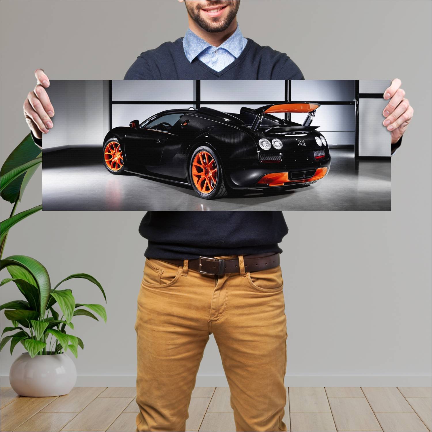 Cuadro grande 30x80cm 2013 bugatti veyron grand sp 81 Bugatti