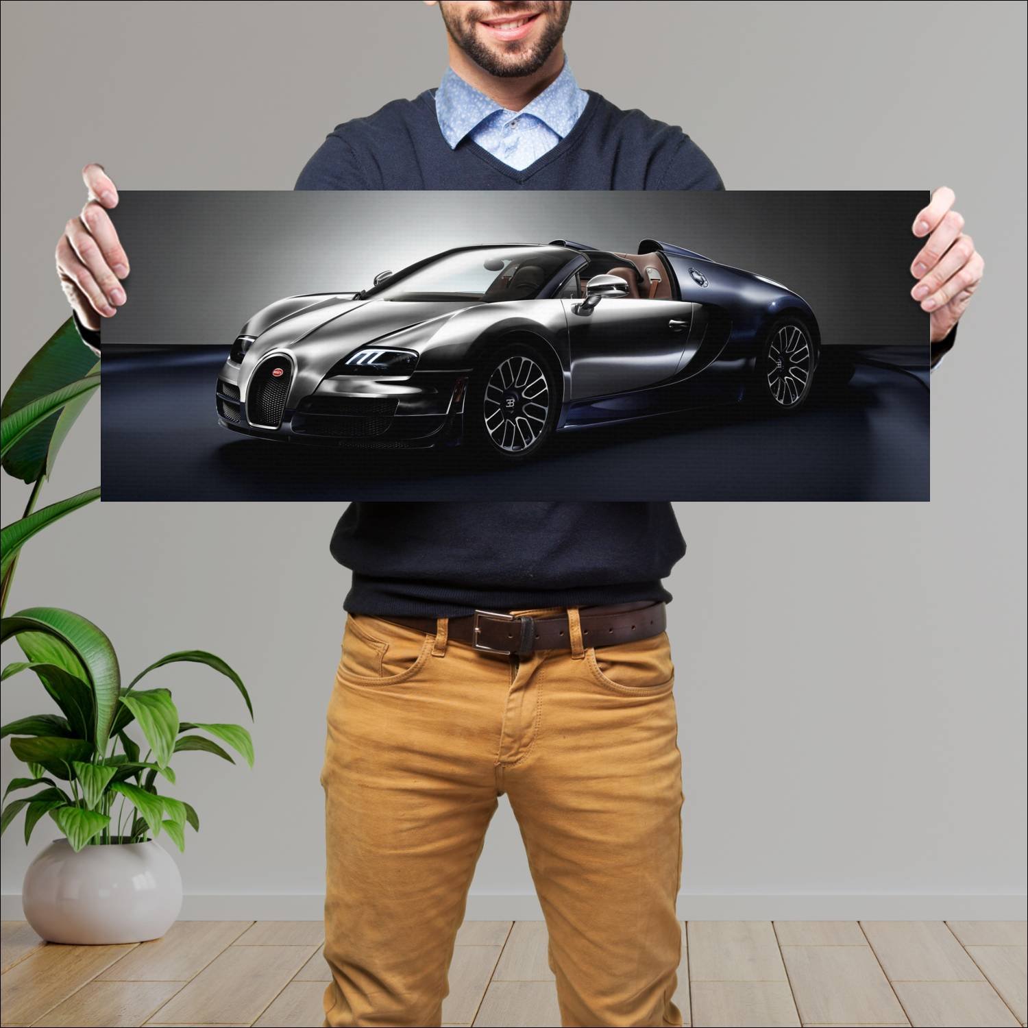 Cuadro grande 30x80cm 2014 bugatti veyron grand sp 83 Bugatti