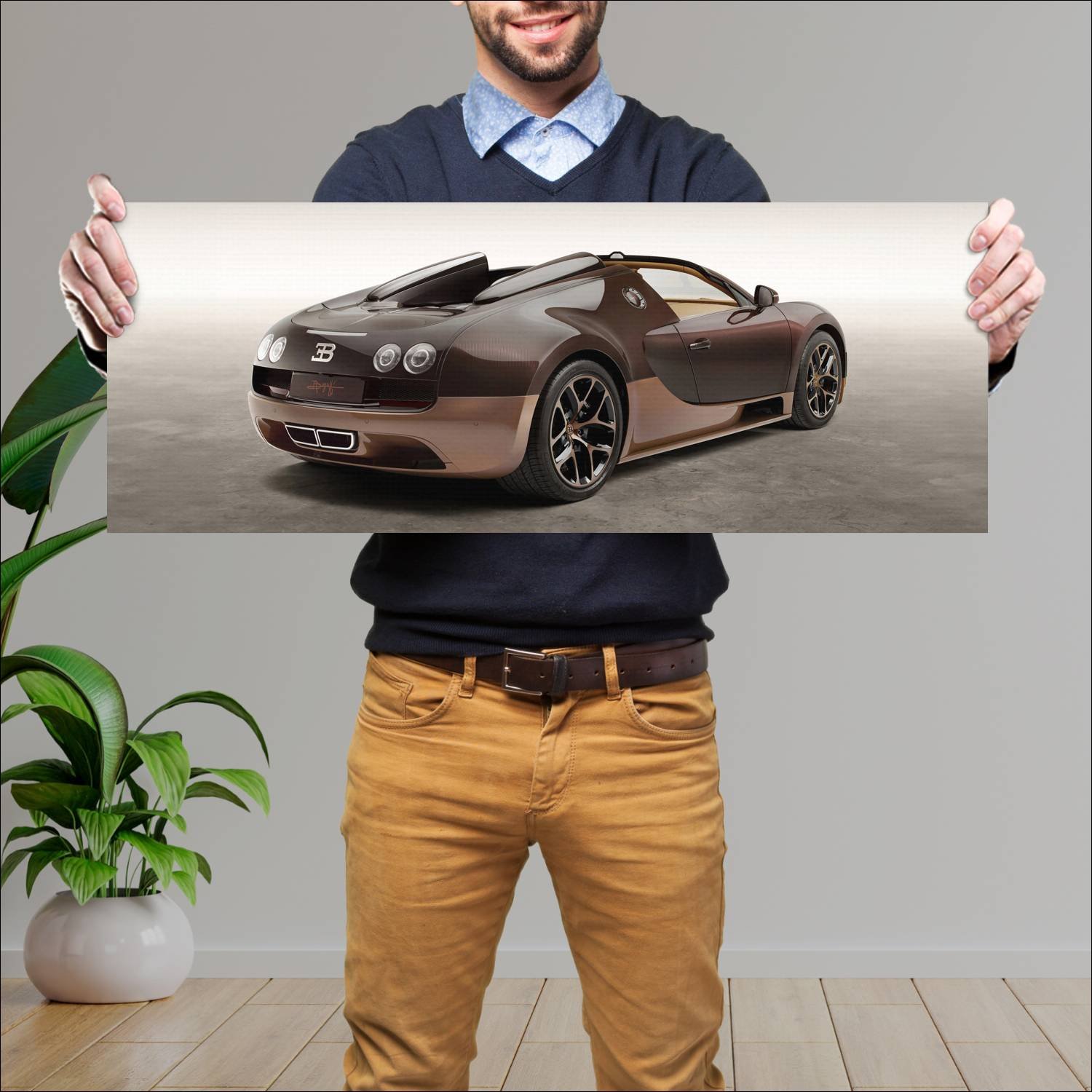 Cuadro grande 30x80cm 2014 bugatti veyron grand sp 85 Bugatti