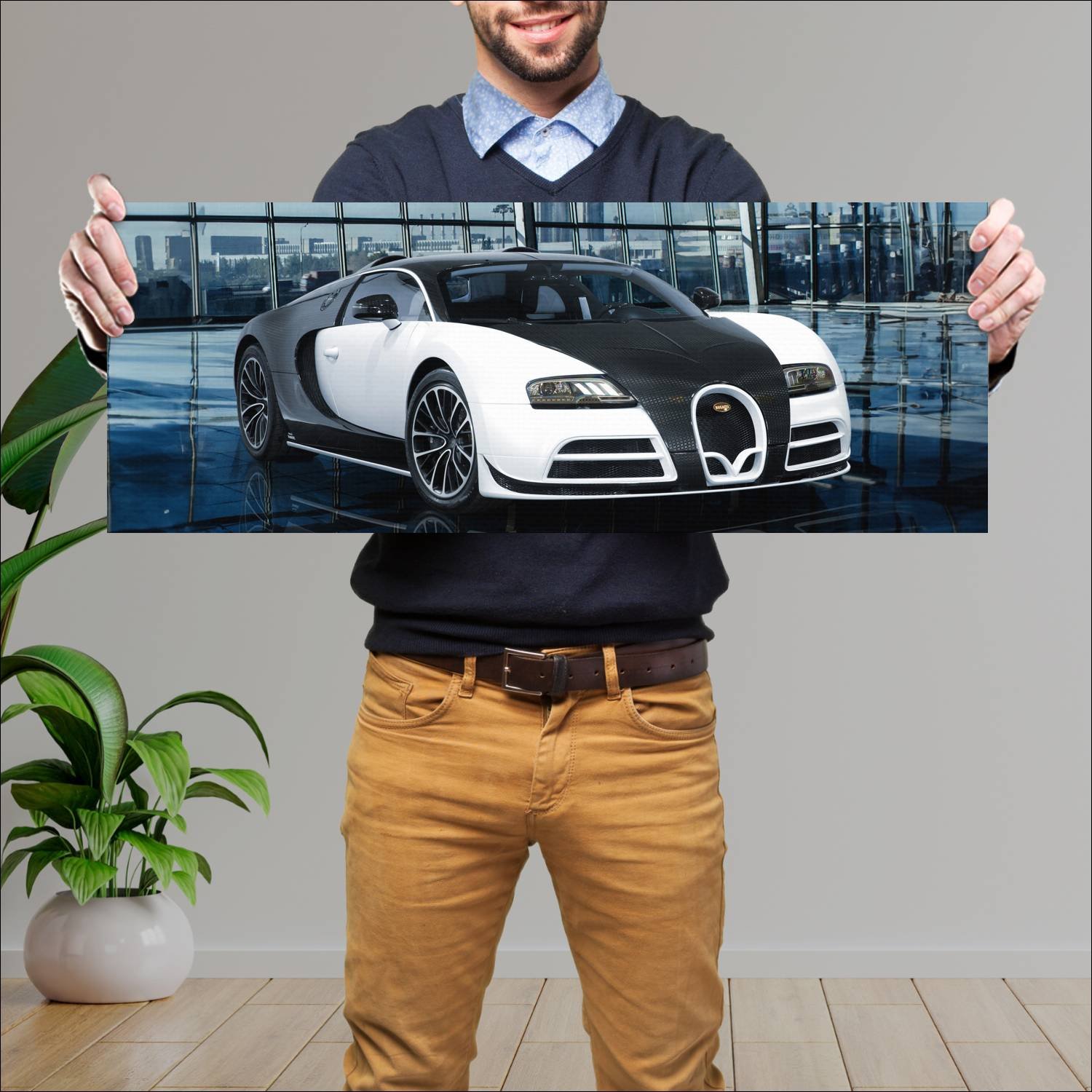 Cuadro grande 30x80cm 2014 mansory vivere auto 86 Bugatti