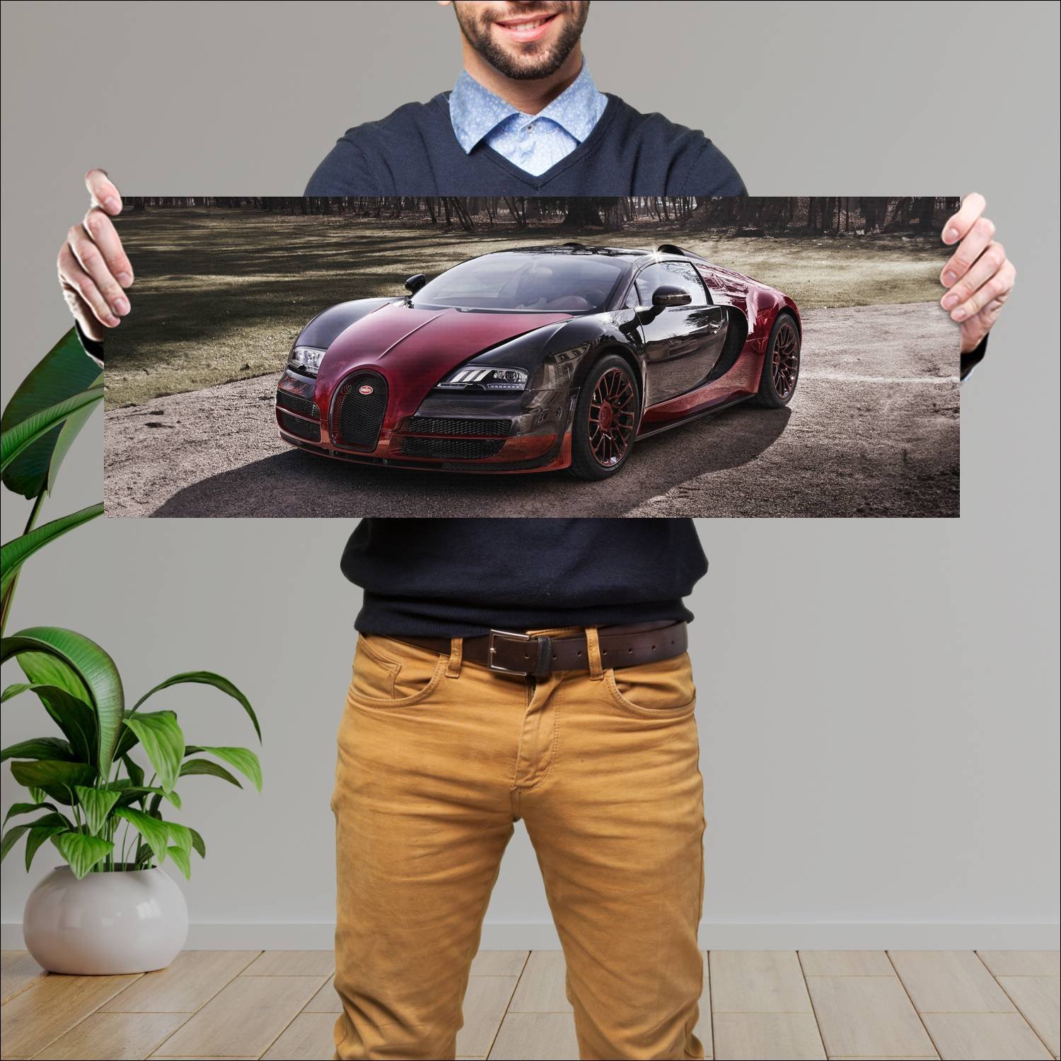 Cuadro grande 30x80cm 2015 bugatti veyron grand sp 88 Bugatti
