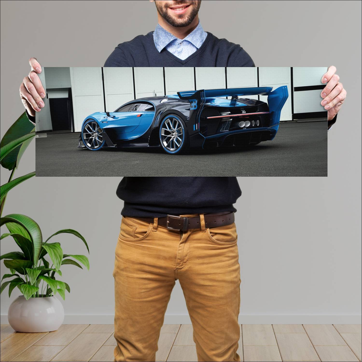 Cuadro grande 30x80cm 2015 bugatti vision gran tur 90 Bugatti