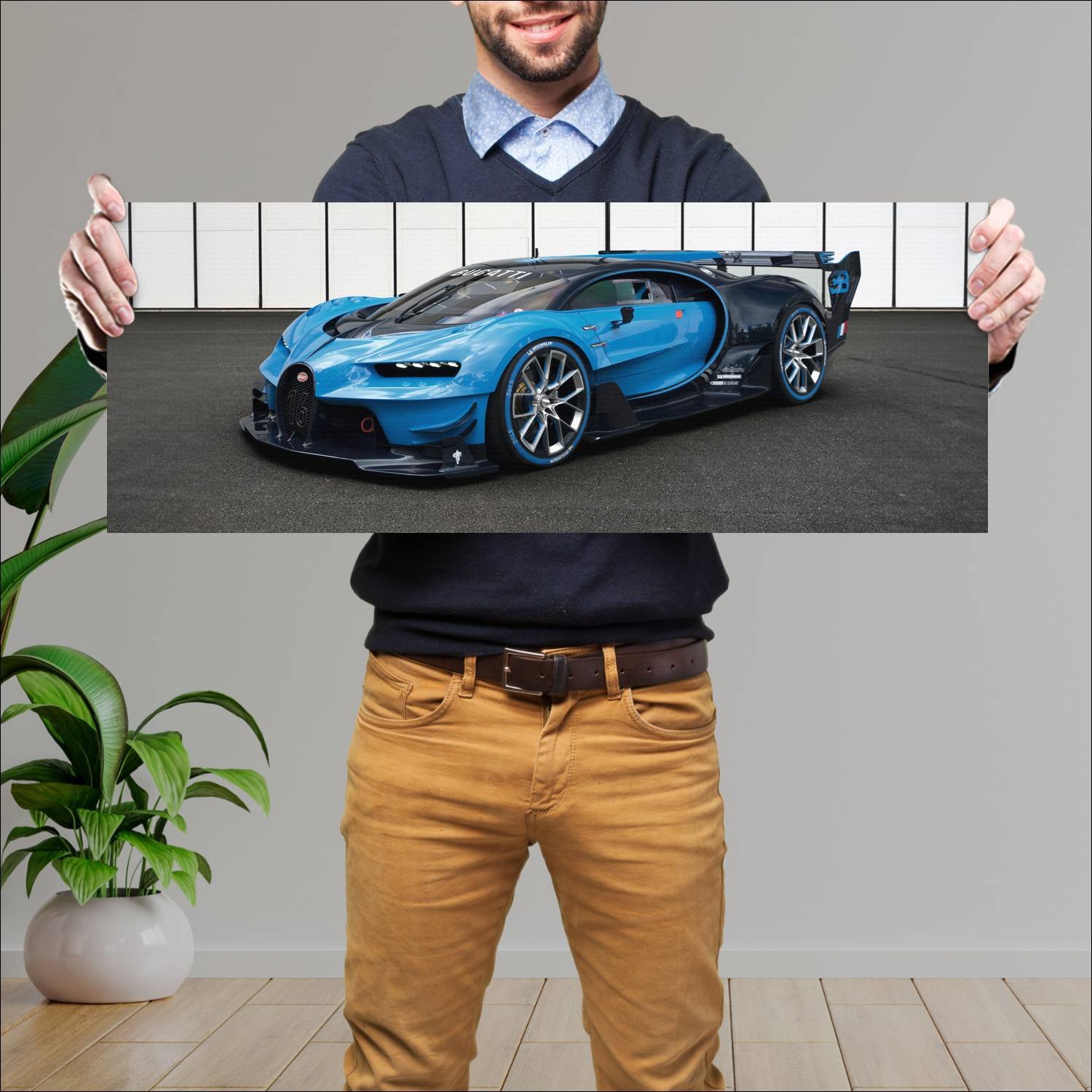 Cuadro grande 30x80cm 2015 bugatti vision gran tur 91 Bugatti