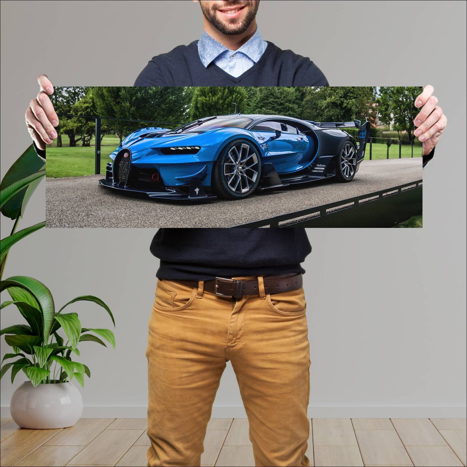 Cuadro grande 30x80cm 2015 bugatti vision gran tur 92 Bugatti