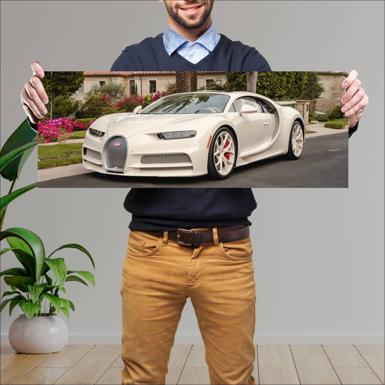 Cuadro grande 30x80cm 2019 bugatti chiron habille 109 Bugatti