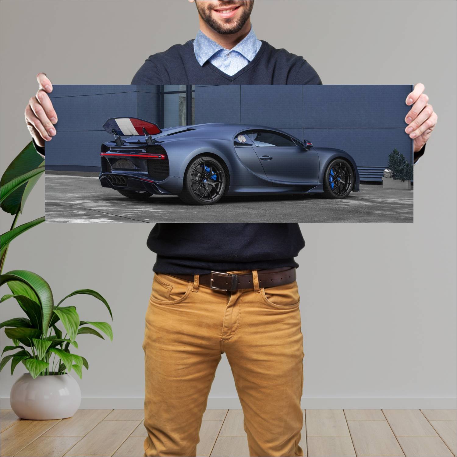 Cuadro grande 30x80cm 2019 bugatti chiron sport 11 110 Bugatti