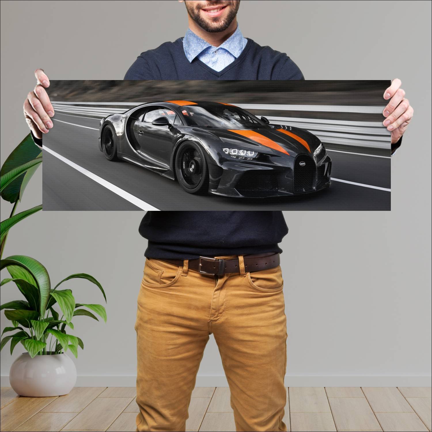 Cuadro grande 30x80cm 2019 bugatti chiron super sp 112 Bugatti