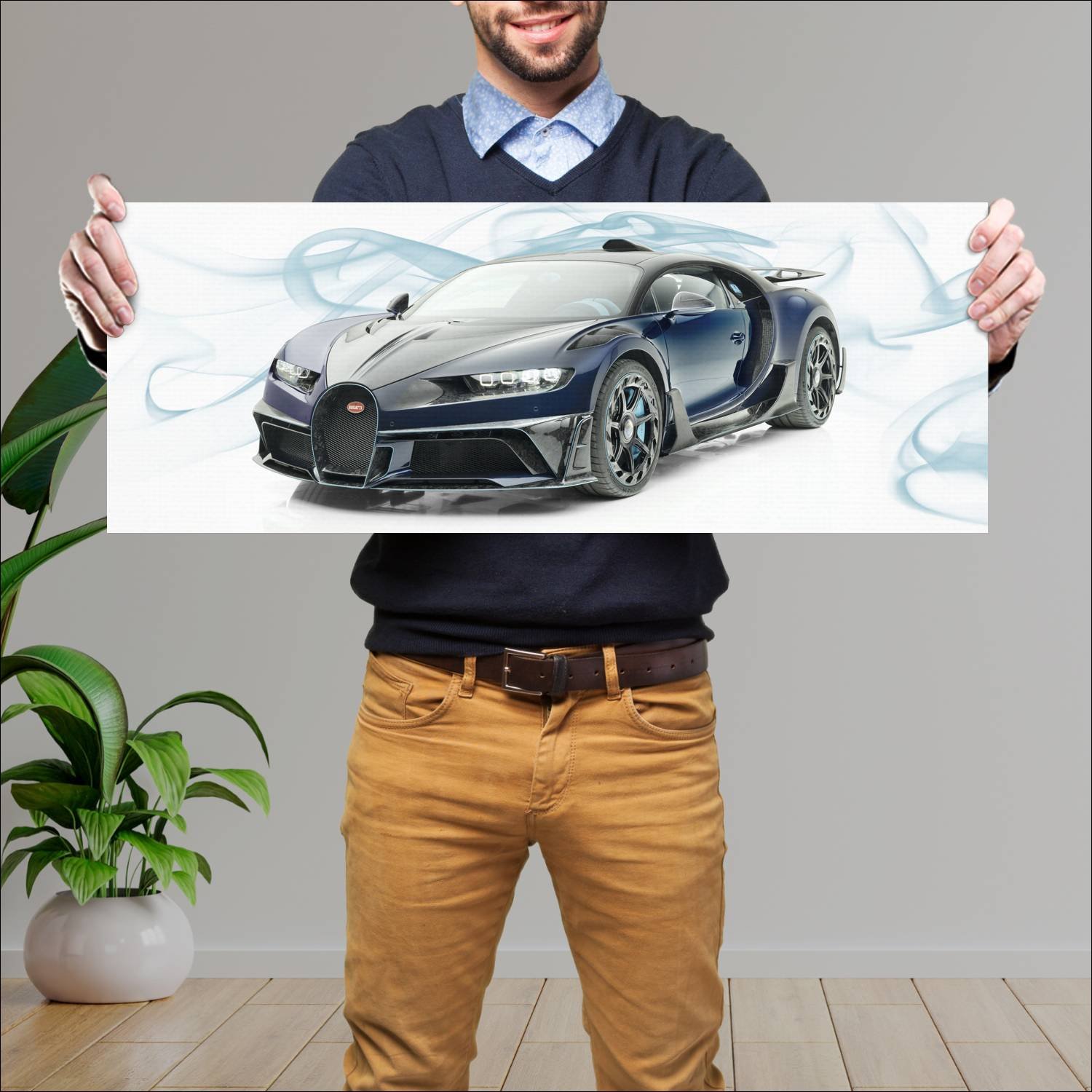 Cuadro grande 30x80cm 2019 mansory centuria auto 117 Bugatti