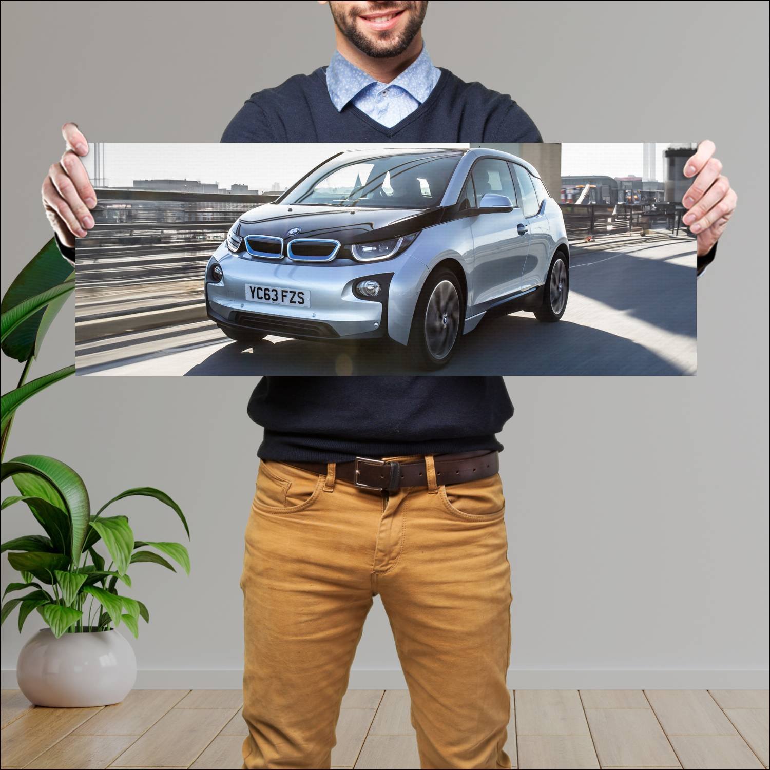 Cuadro grande 30x80cm 2013 bmw i3 uk auto 18 Bmw