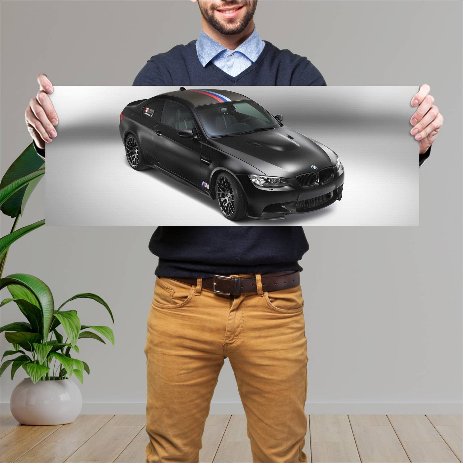 Cuadro grande 30x80cm 2013 bmw m3 coupe dtm champi 19 Bmw