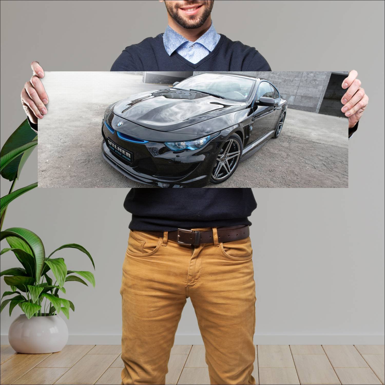 Cuadro grande 30x80cm 2013 bmw m6 coupe bullshark 21 Bmw