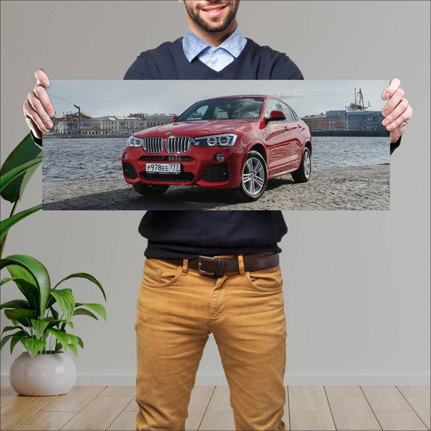 Cuadro grande 30x80cm 2014 bmw x4 m sport ru auto 48 Bmw