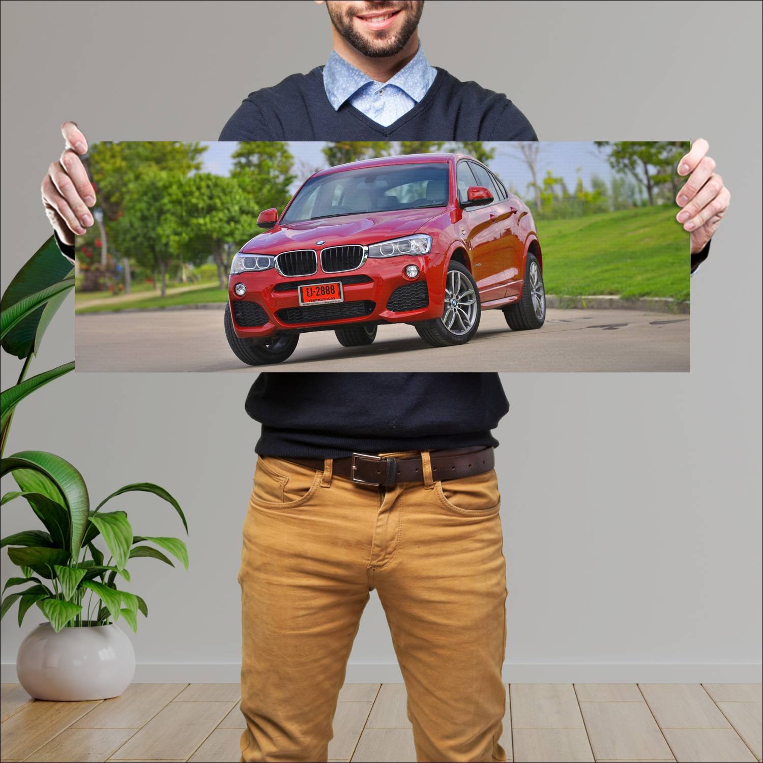Cuadro grande 30x80cm 2014 bmw x4 m sport th auto 49 Bmw