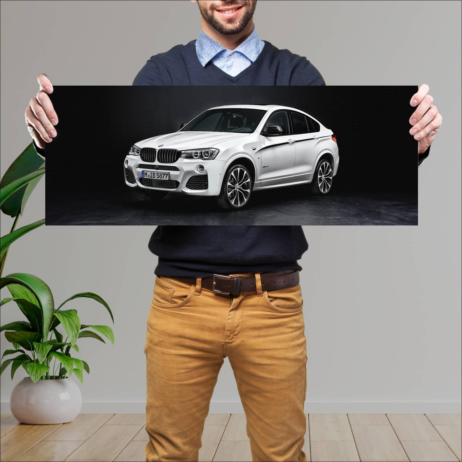 Cuadro grande 30x80cm 2014 bmw x4 with m performan 50 Bmw