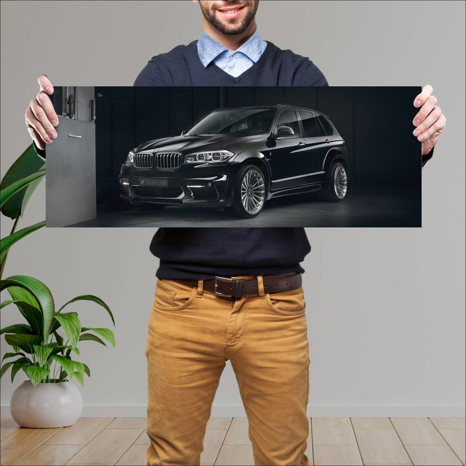 Cuadro grande 30x80cm 2014 bmw x5 by hamann auto 51 Bmw