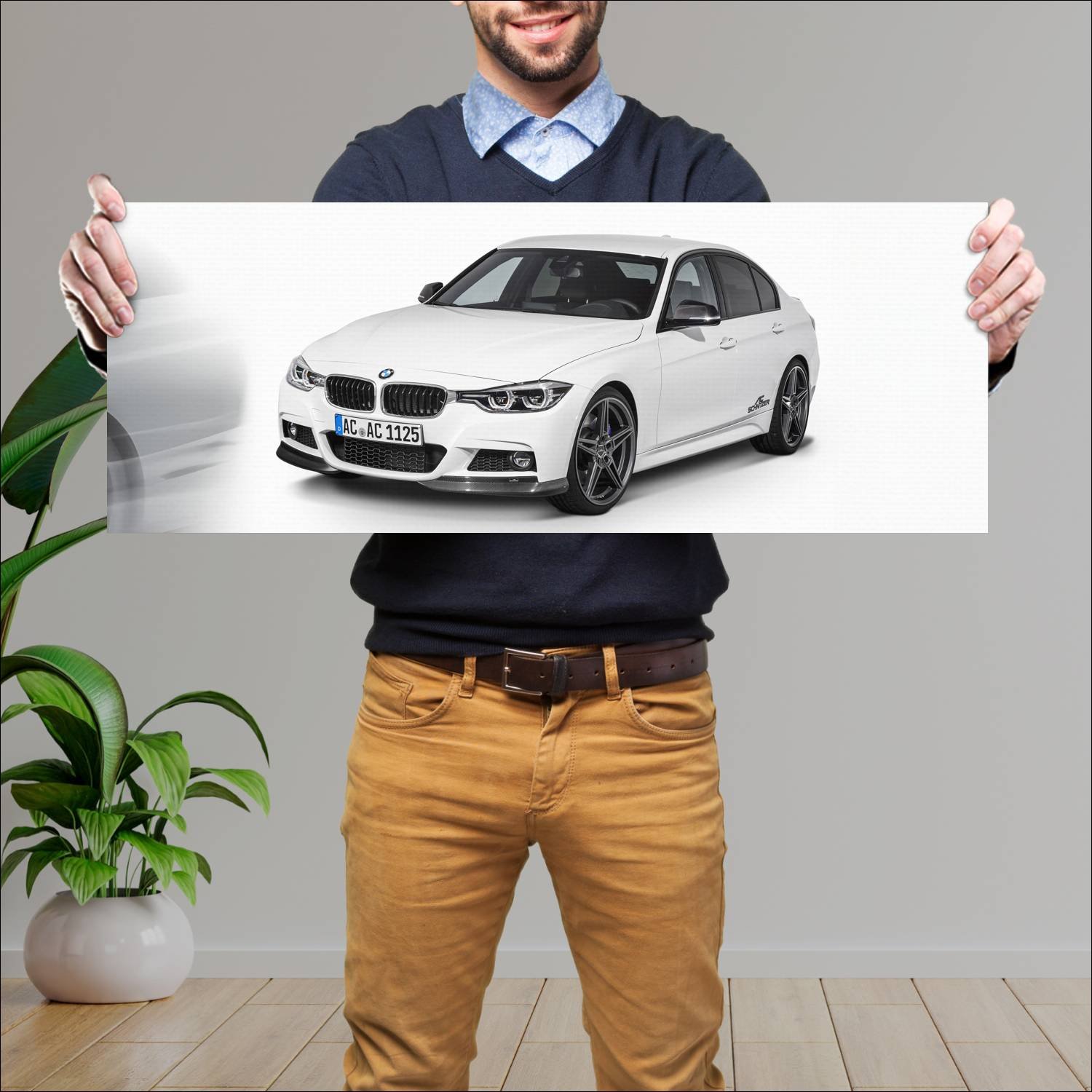 Cuadro grande 30x80cm 2015 ac schnitzer acs3 auto 57 Bmw