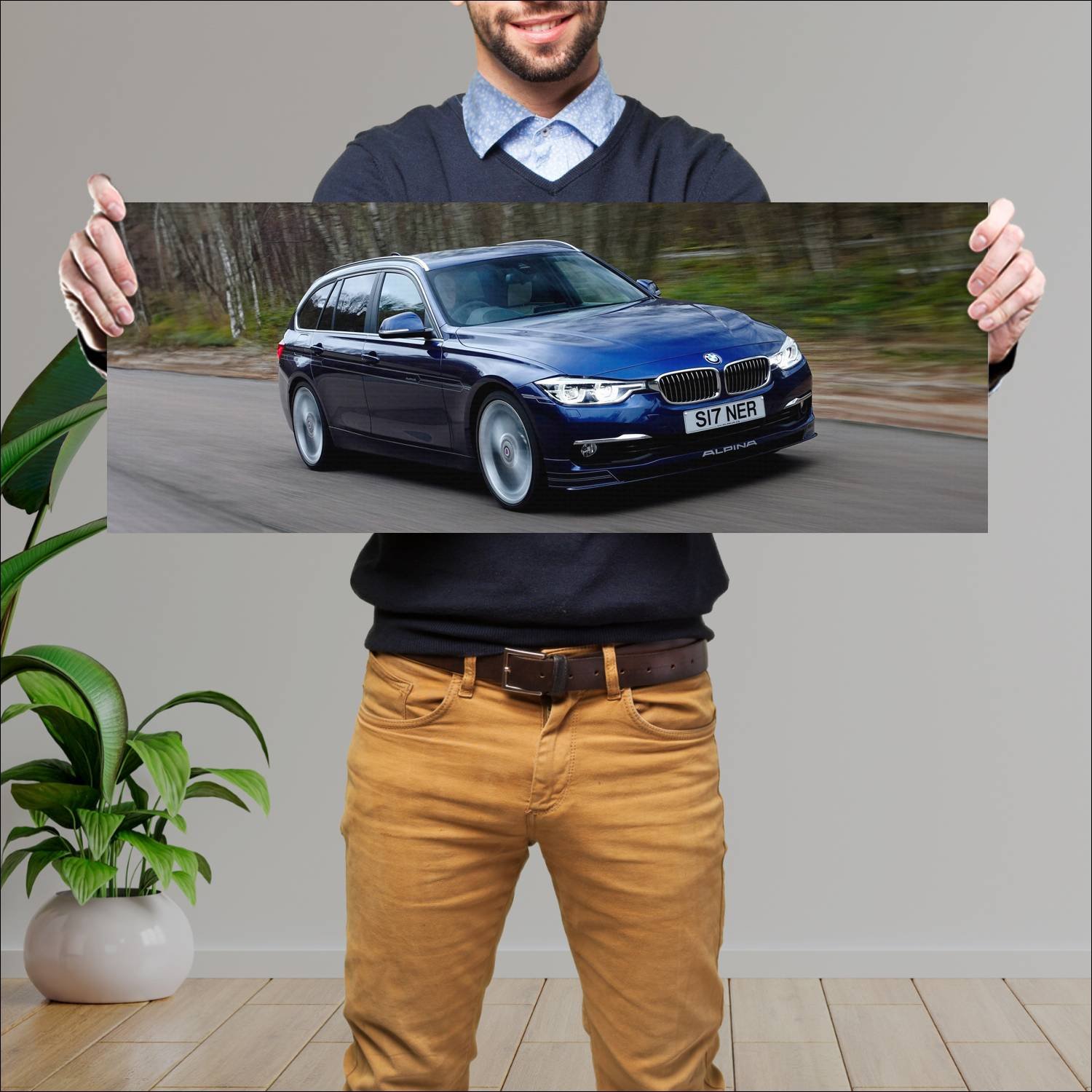 Cuadro grande 30x80cm 2015 alpina d3 biturbo touri 61 Bmw