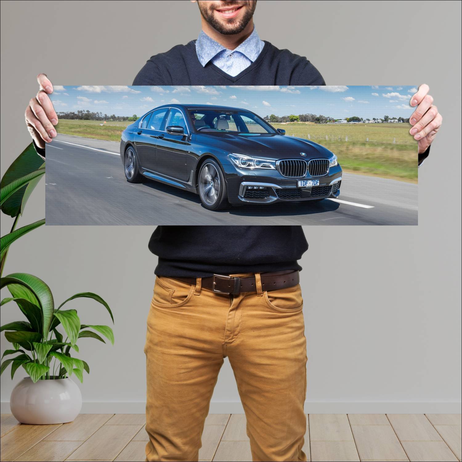 Cuadro grande 30x80cm 2015 bmw 7 series m sport au 69 Bmw