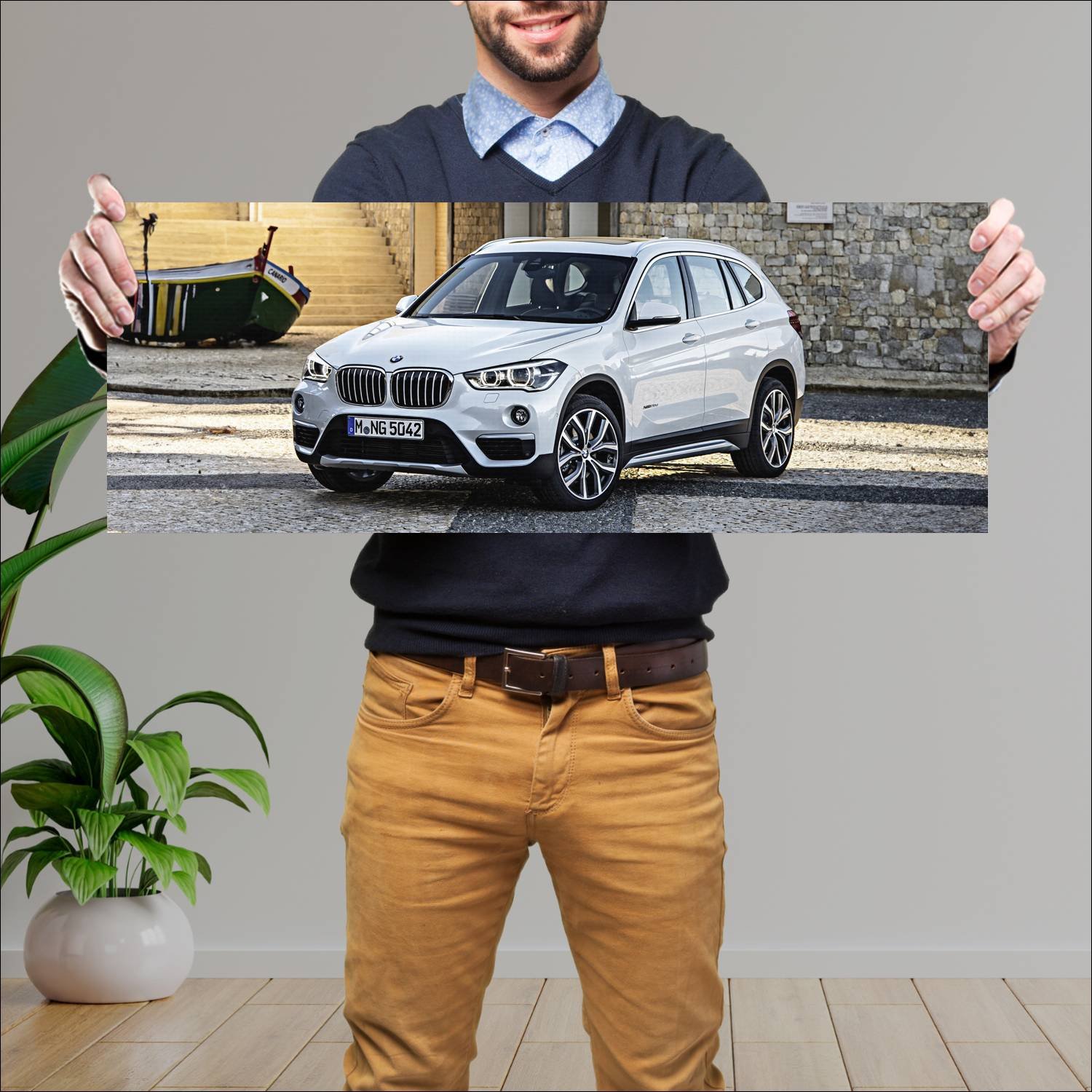 Cuadro grande 30x80cm 2015 bmw x1 auto 78 Bmw