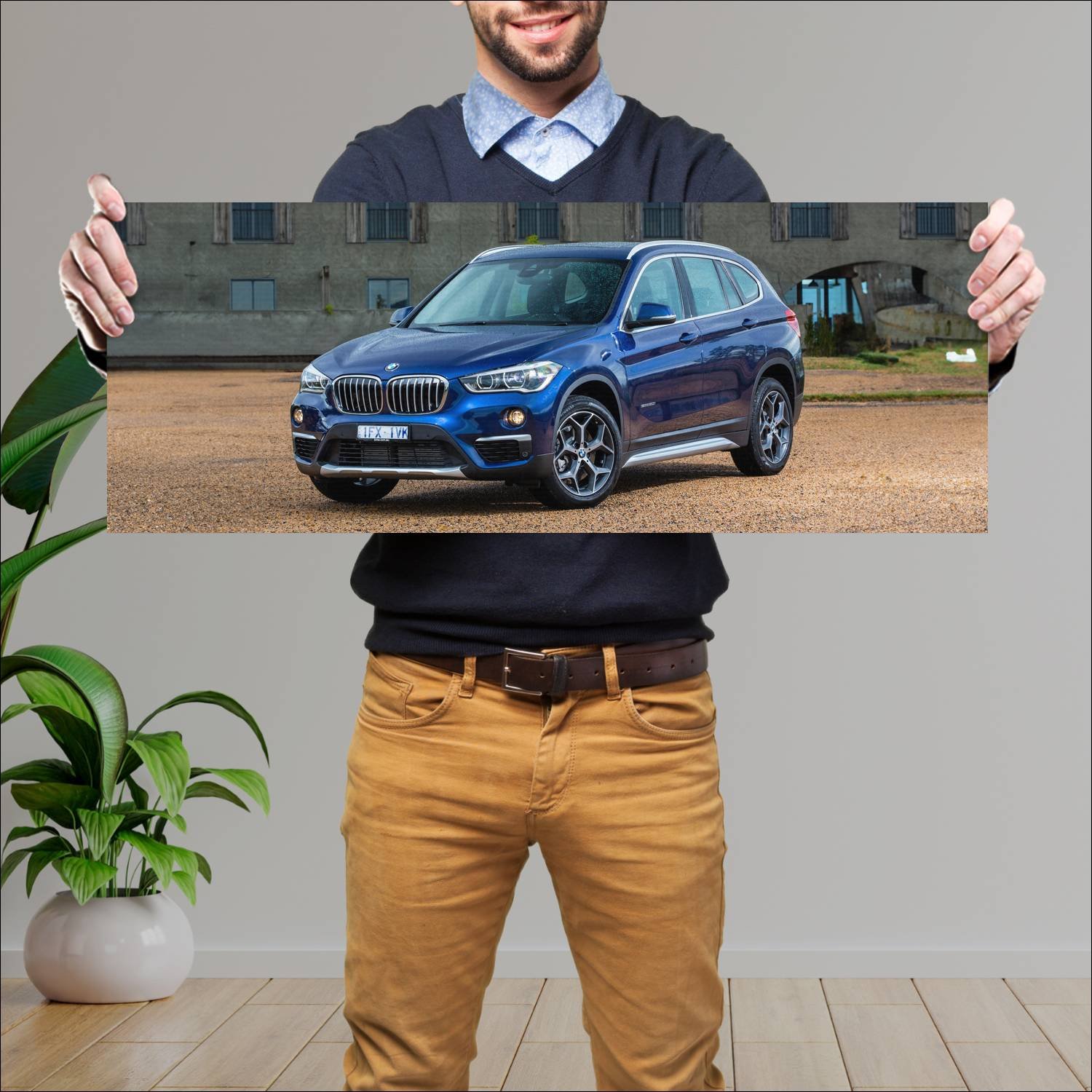 Cuadro grande 30x80cm 2015 bmw x1 au auto 79 Bmw
