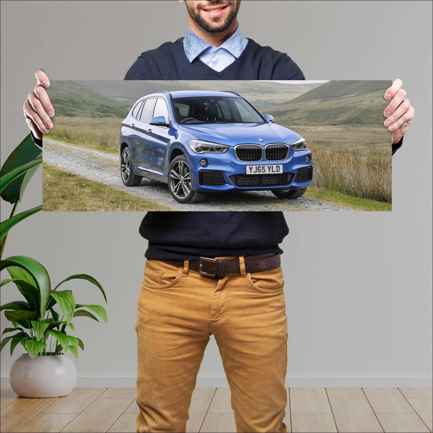 Cuadro grande 30x80cm 2015 bmw x1 m sport uk auto 80 Bmw