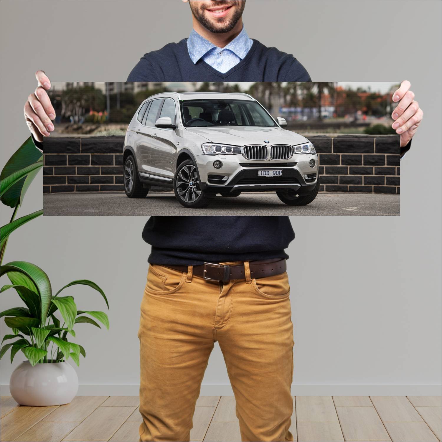Cuadro grande 30x80cm 2015 bmw x3 au auto 81 Bmw