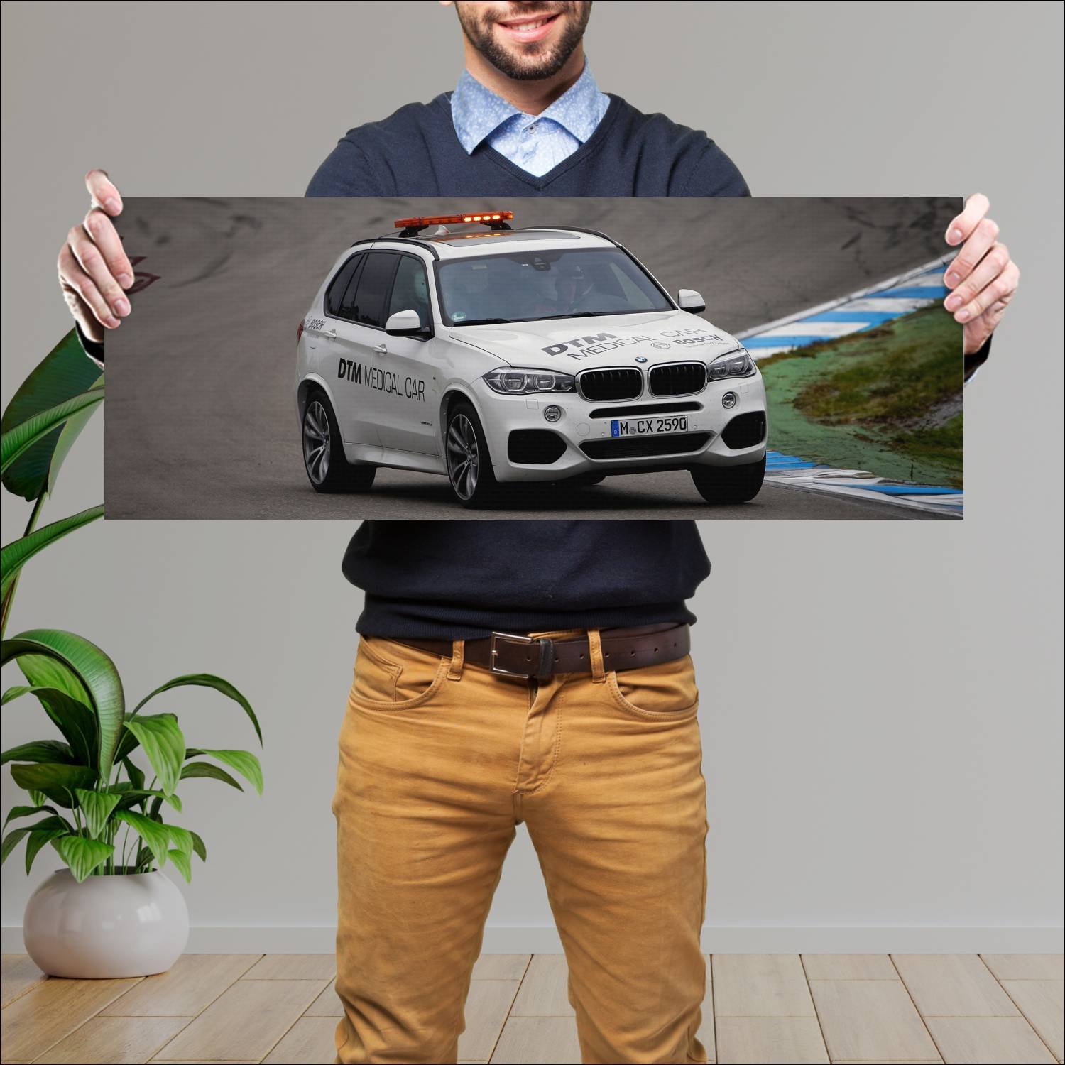Cuadro grande 30x80cm 2015 bmw x5 dtm medical car 82 Bmw