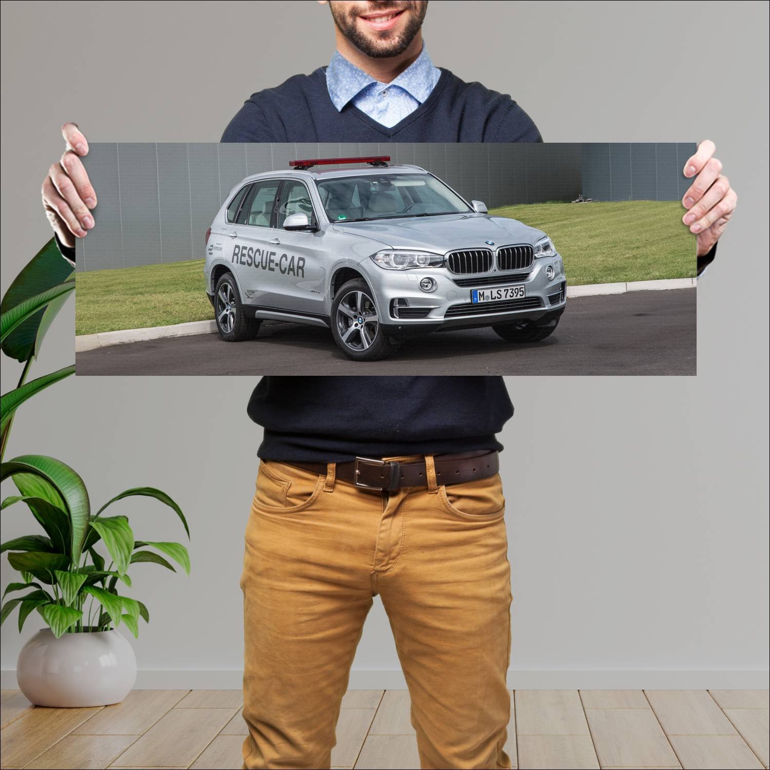 Cuadro grande 30x80cm 2015 bmw x5 formula e rescue 83 Bmw