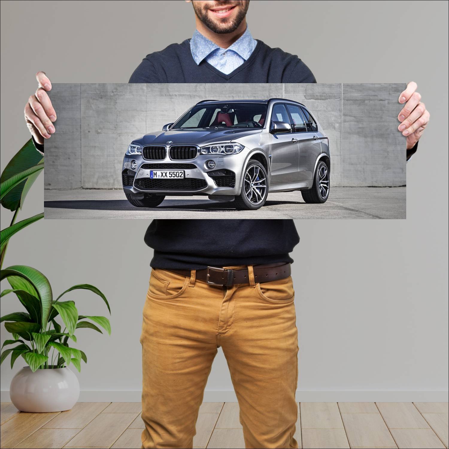 Cuadro grande 30x80cm 2015 bmw x5 m auto 84 Bmw