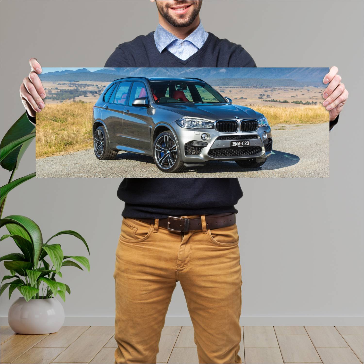 Cuadro grande 30x80cm 2015 bmw x5 m au auto 85 Bmw