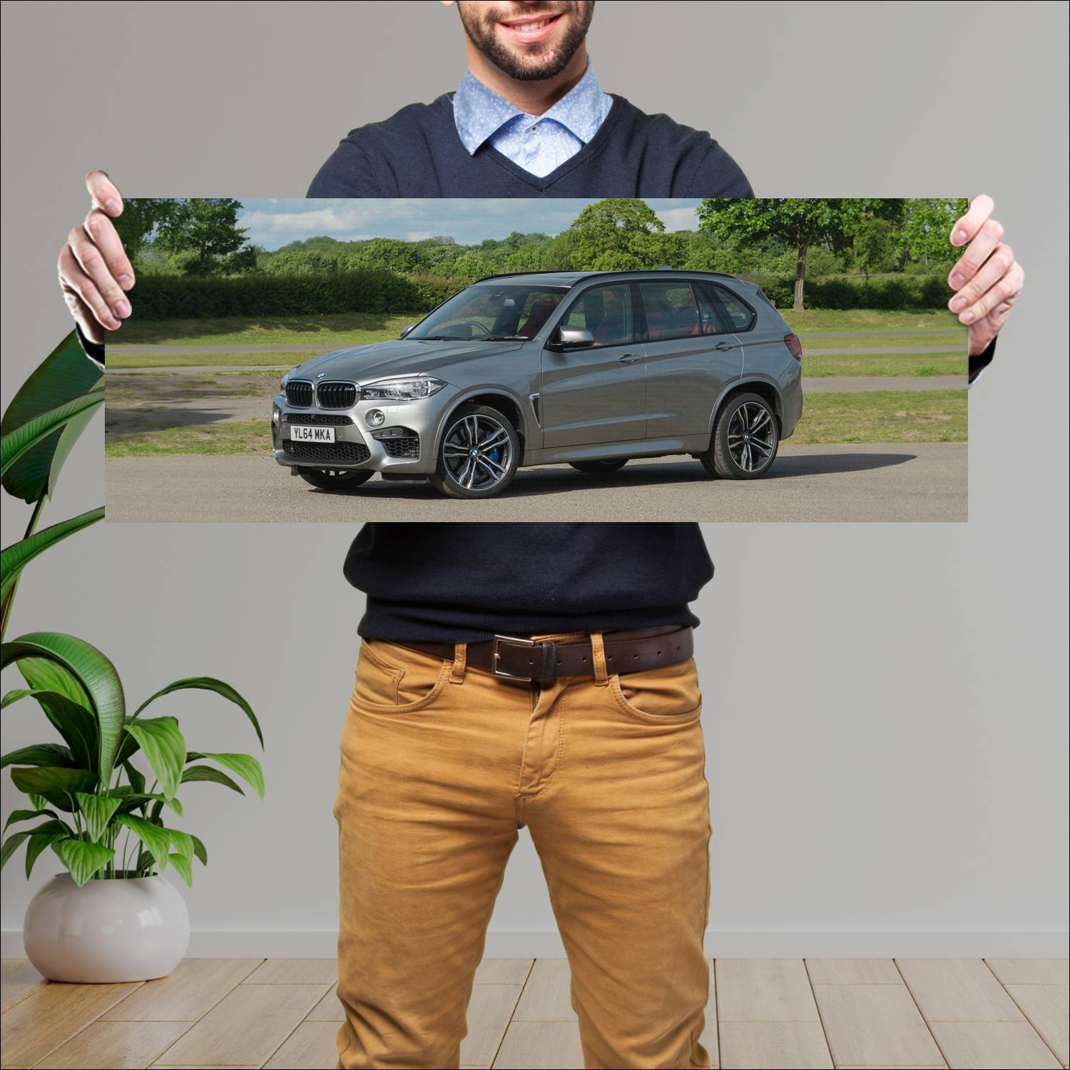 Cuadro grande 30x80cm 2015 bmw x5 m uk auto 88 Bmw