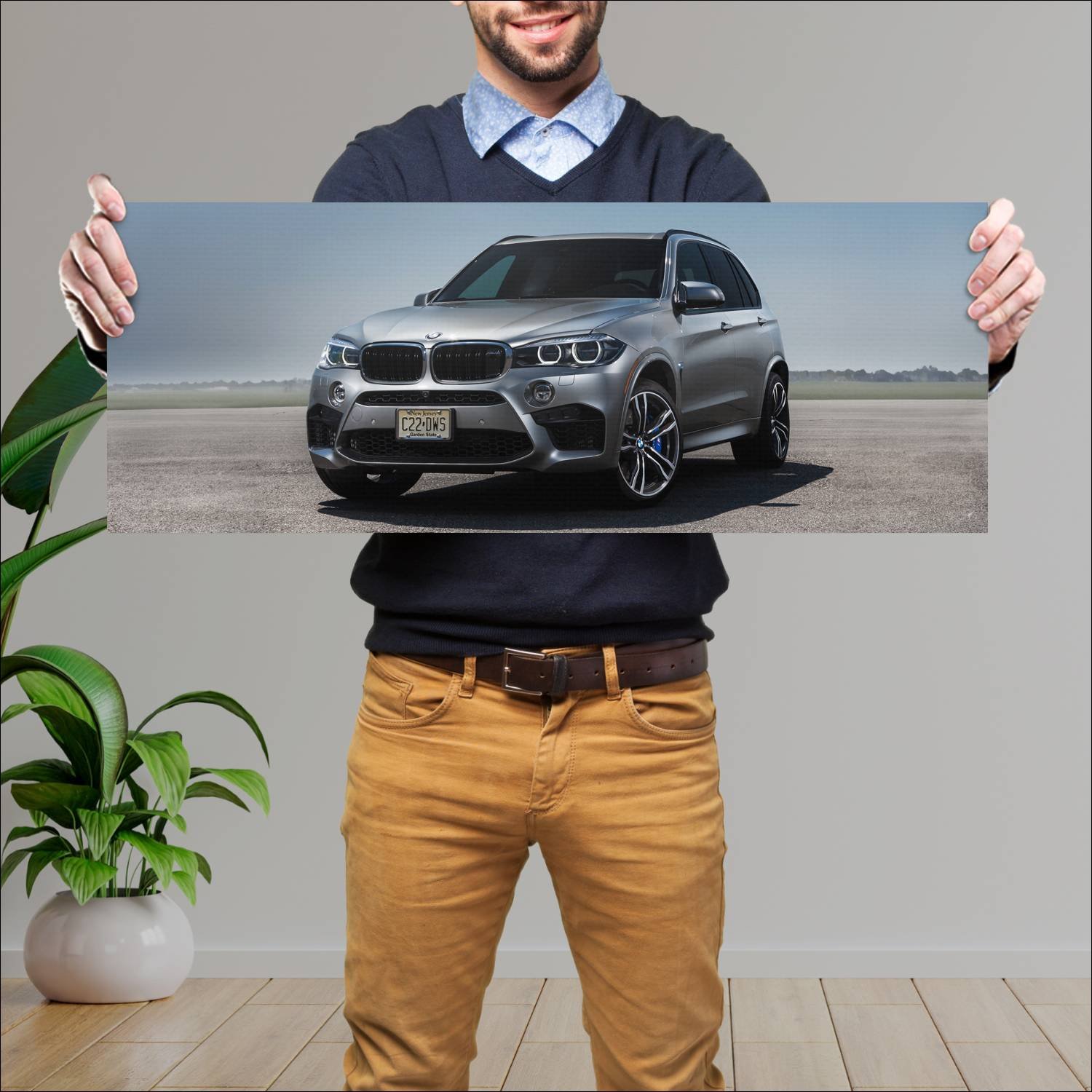 Cuadro grande 30x80cm 2015 bmw x5 m us auto 89 Bmw