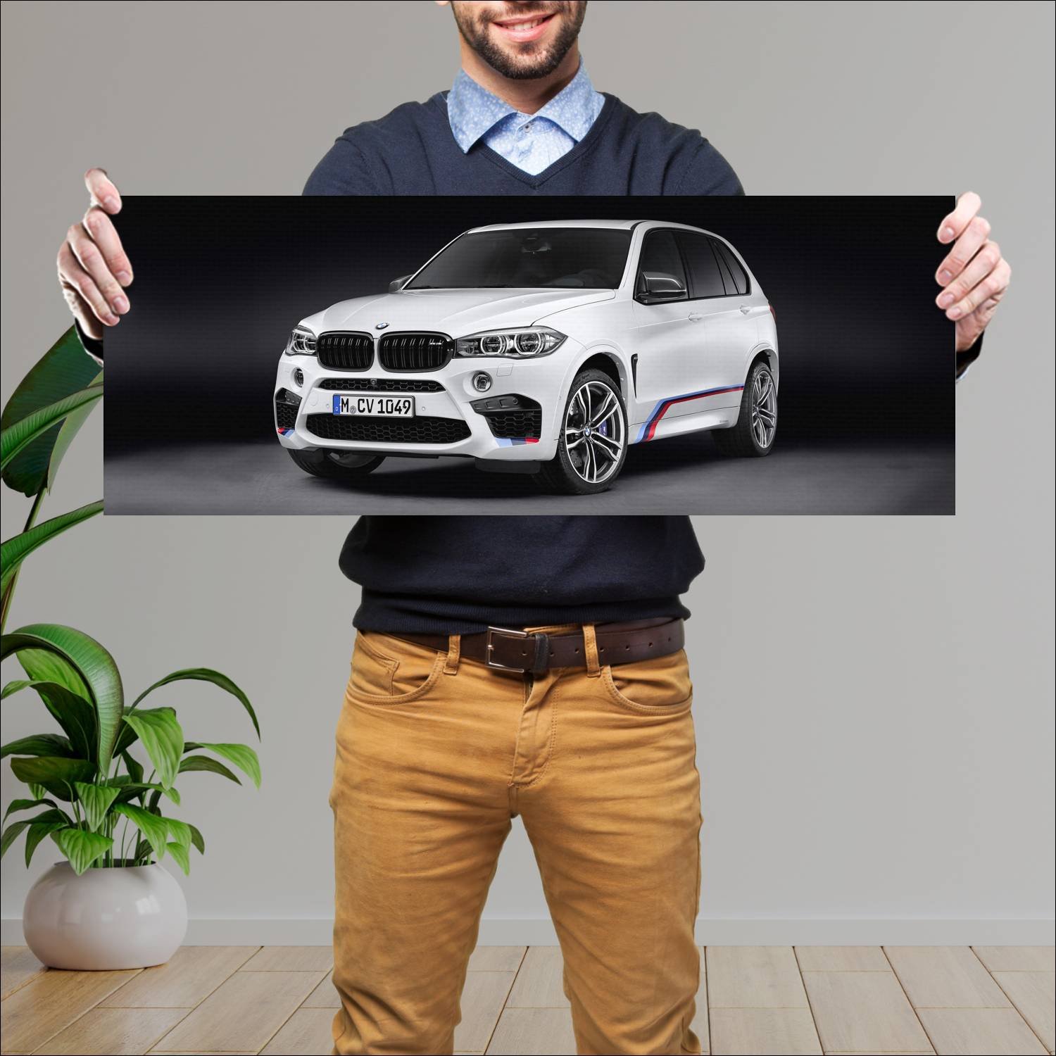 Cuadro grande 30x80cm 2015 bmw x5 m with m perform 90 Bmw