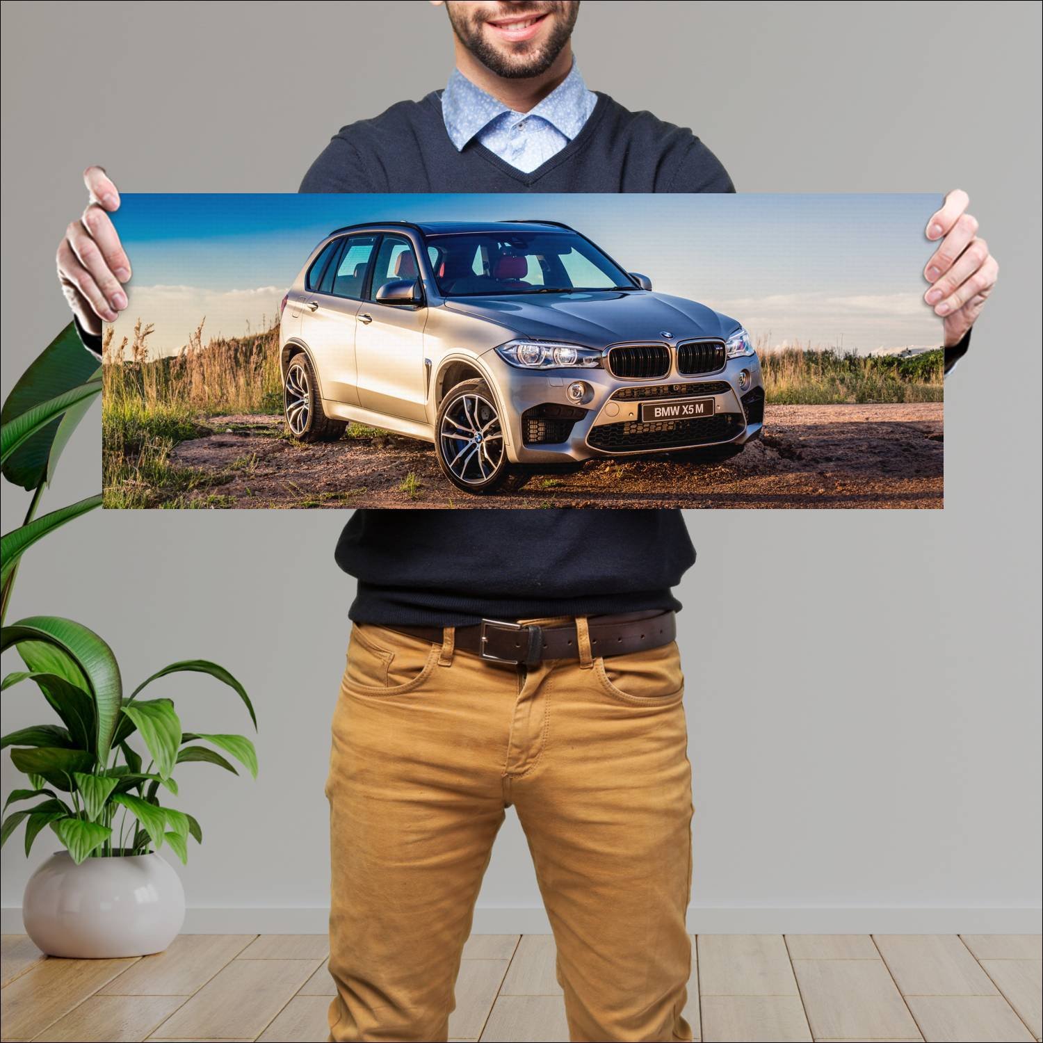 Cuadro grande 30x80cm 2015 bmw x5 m za auto 92 Bmw