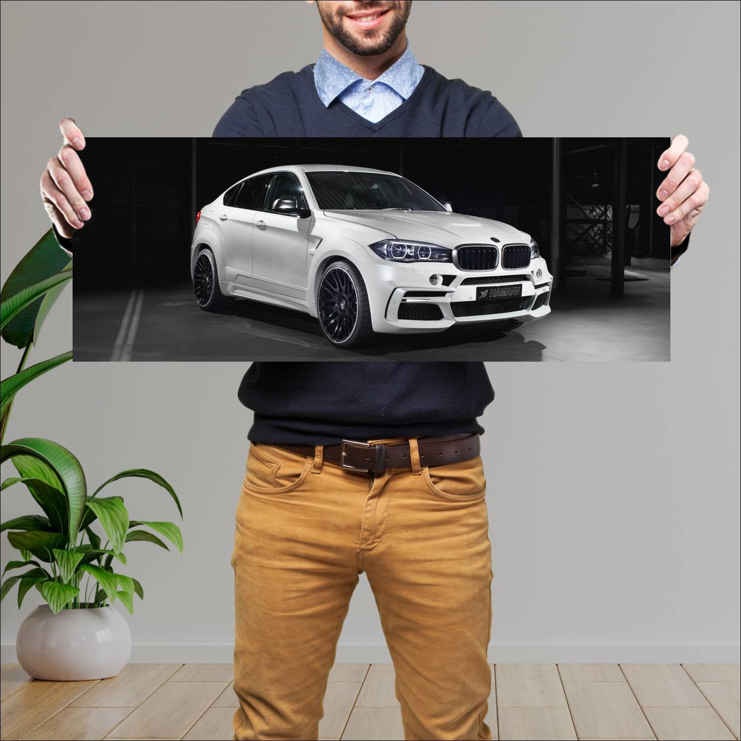 Cuadro grande 30x80cm 2015 bmw x6 m50d widebody by 95 Bmw
